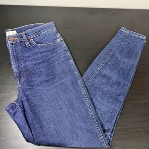 Madewell 10" High Rise Skinny Jeans Womens Blue Denim Zip Fly sz 29